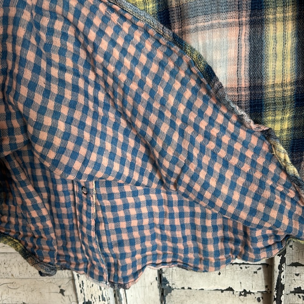 Sundance Plaid Button-Down Shirt in Pink, Blue & Yellow - Picture 6 of 8